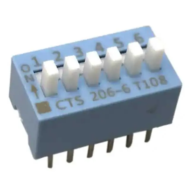 206-6ES (SWITCH SLIDE DIP SPST 50MA 24V)