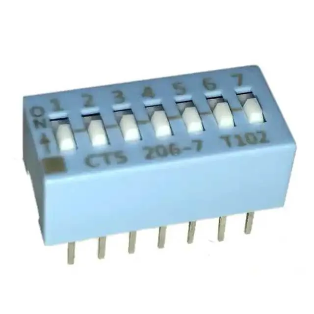 206-7S (SWITCH SLIDE DIP SPST 50MA 24V)