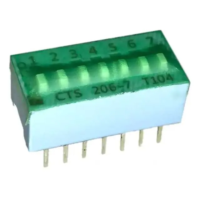 206-7ST (SWITCH SLIDE DIP SPST 50MA 24V)