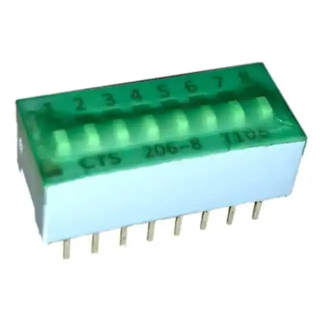 206-8ST (SWITCH SLIDE DIP SPST 50MA 24V)