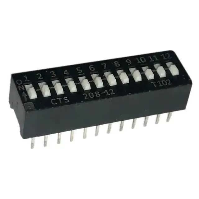 208-12S (SWITCH SLIDE DIP SPST 50MA 24V)