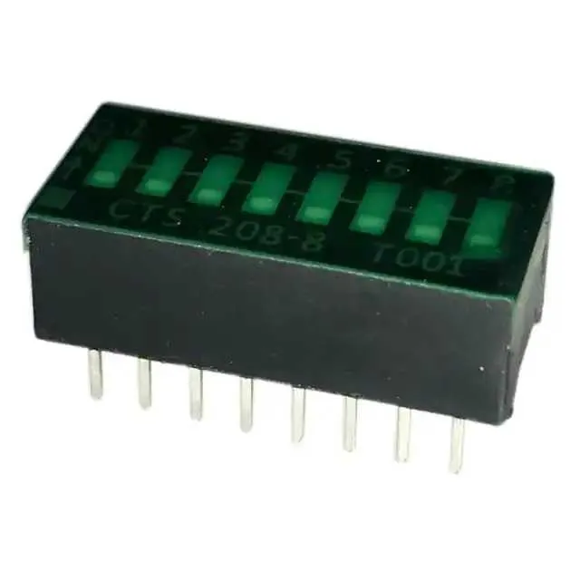 208-8LPST (SWITCH SLIDE DIP SPST 50MA 24V)