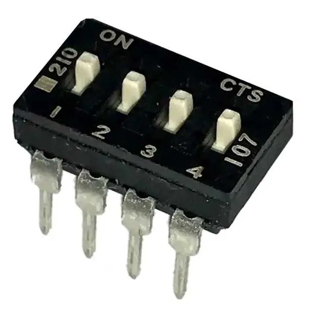 210-4ES (SWITCH SLIDE DIP SPST 100MA 20V)