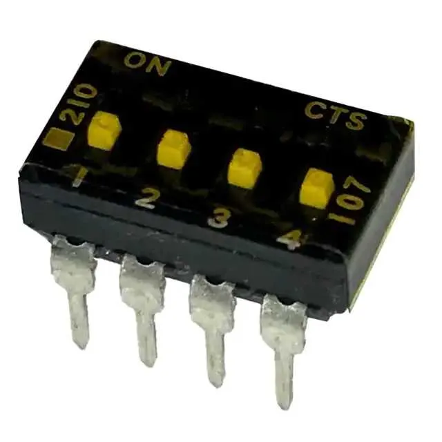 210-4MSTF (SWITCH SLIDE DIP SPST 100MA 20V)