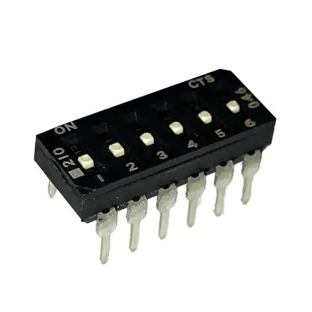 210-6LPSFD (SWITCH SLIDE DIP SPST 100MA 20V)