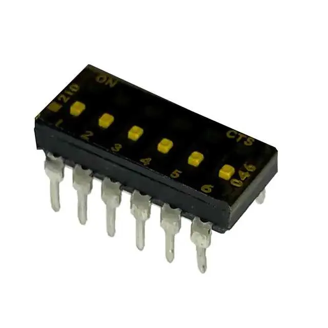 210-6LPSTF (SWITCH SLIDE DIP SPST 100MA 20V)