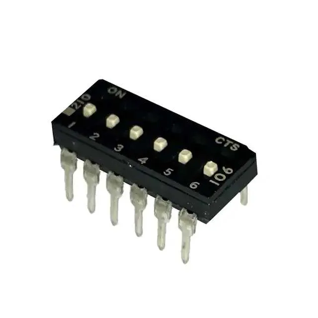 210-6MSF (SWITCH SLIDE DIP SPST 100MA 20V)