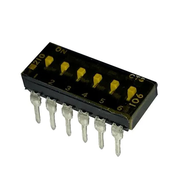 210-6MST (SWITCH SLIDE DIP SPST 100MA 20V)