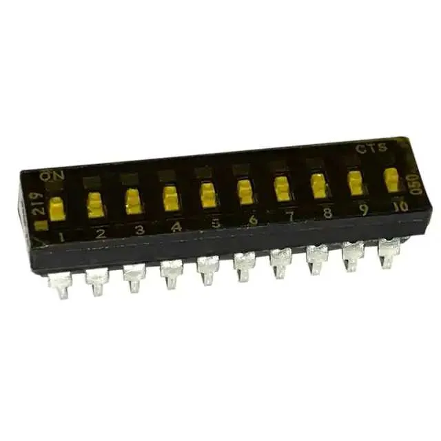 219-10LPSTJ (SWITCH SLIDE DIP SPST 100MA 20V)