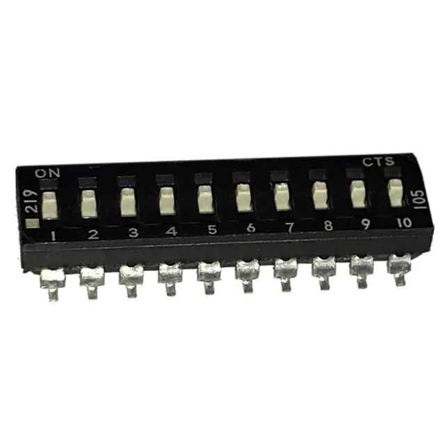 219-10MS (SWITCH SLIDE DIP SPST 100MA 20V)