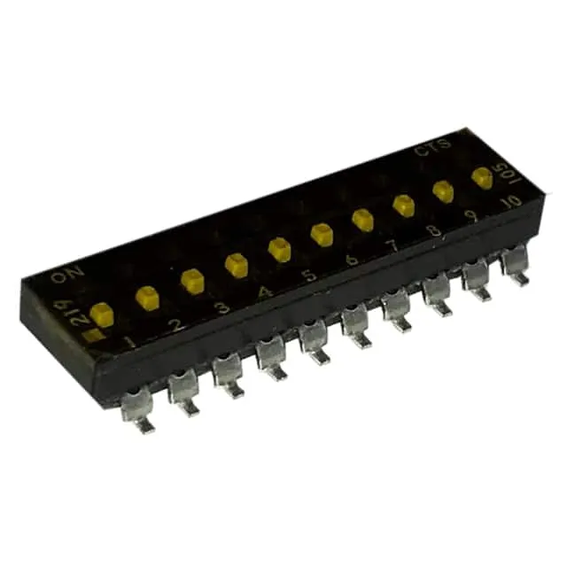 219-10MSTRF (SWITCH SLIDE DIP SPST 100MA 20V)