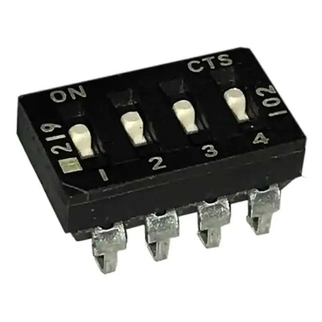 219-4LPSJR (SWITCH SLIDE DIP SPST 100MA 20V)