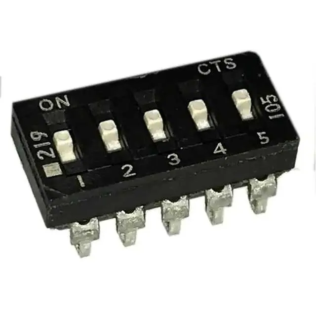 219-5LPSJR (SWITCH SLIDE DIP SPST 100MA 20V)