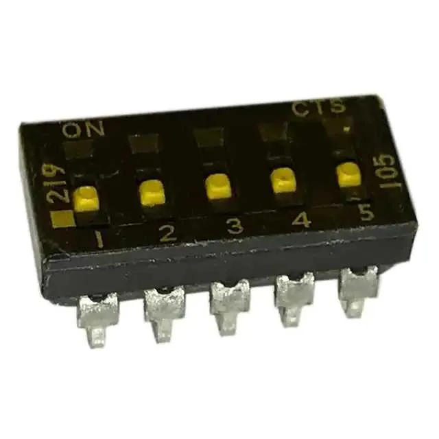 219-5LPSTJRF (SWITCH SLIDE DIP SPST 100MA 20V)