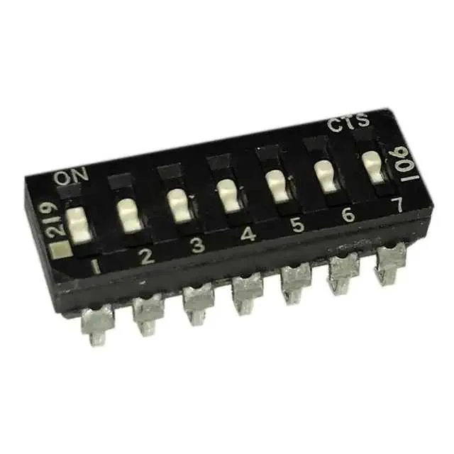 219-7LPSJR (SWITCH SLIDE DIP SPST 100MA 20V)