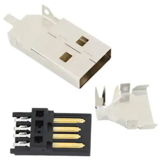 50-00466 (CONN PLUG USB A SHLD BLK)