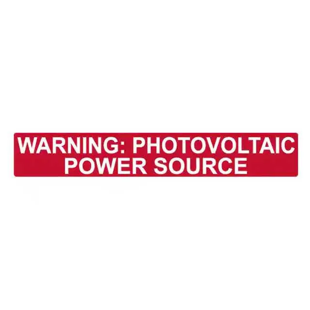 596-00206 (LABEL ELECT WARN 6.5X1" WHT/RD")
