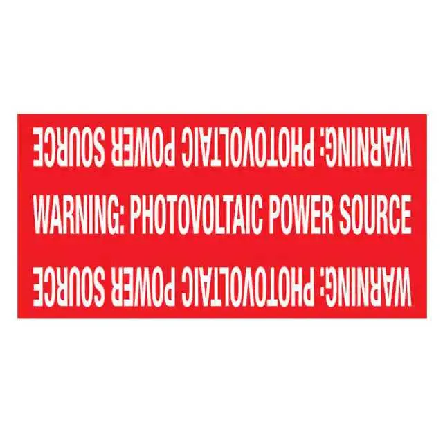 596-00207 (LABEL ELECTRL WARN 4X2" WHT/RD")