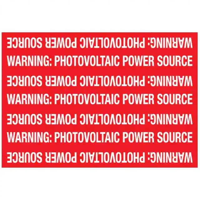 596-00208 (LABEL ELECT WARN 7.25X5" WHT/RD")