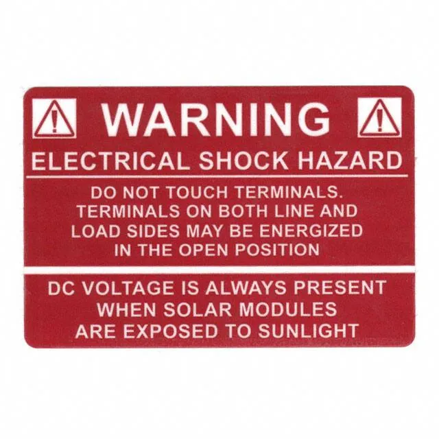 596-00232 (LABEL ELECTRL WARN 3.75X2.5"")