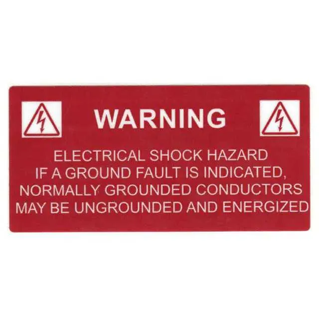 596-00234 (LABEL ELECTRL WARN 4.12X2" 50PC")