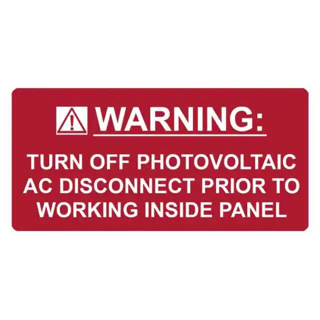 596-00235 (LABEL ELECTRL WARN 4X2" WHT/RED")