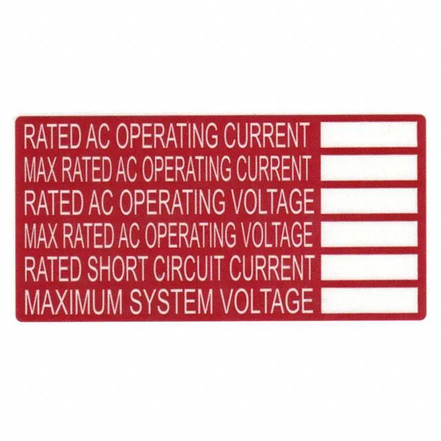 596-00240 (LABEL ID/RATINGS 4X2" WHT/RED")