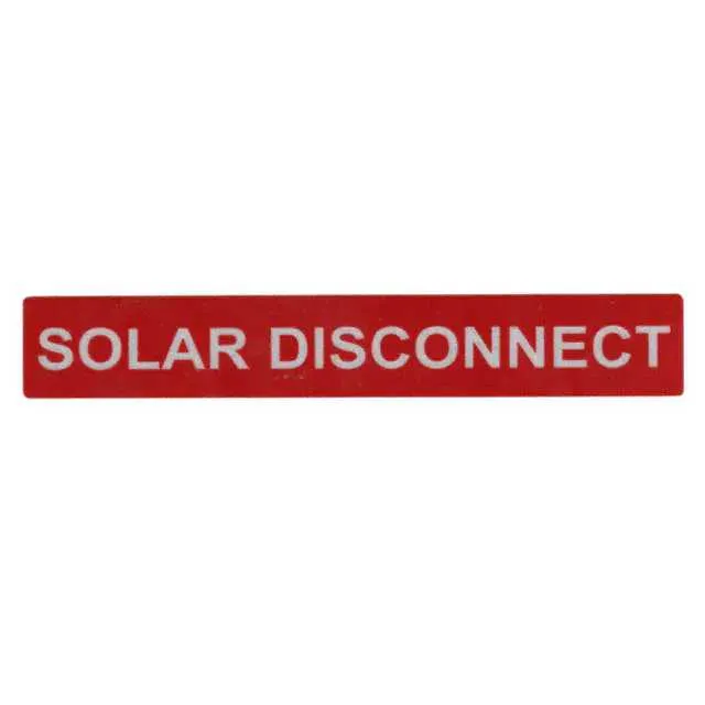 596-00246 (LABEL ID/RATINGS 6.5X1" WHT/RED")