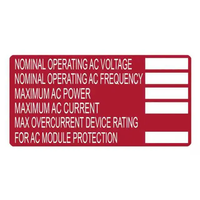 596-00252 (LABEL ID/RATNG 4X2" WHT/RD 50PC")