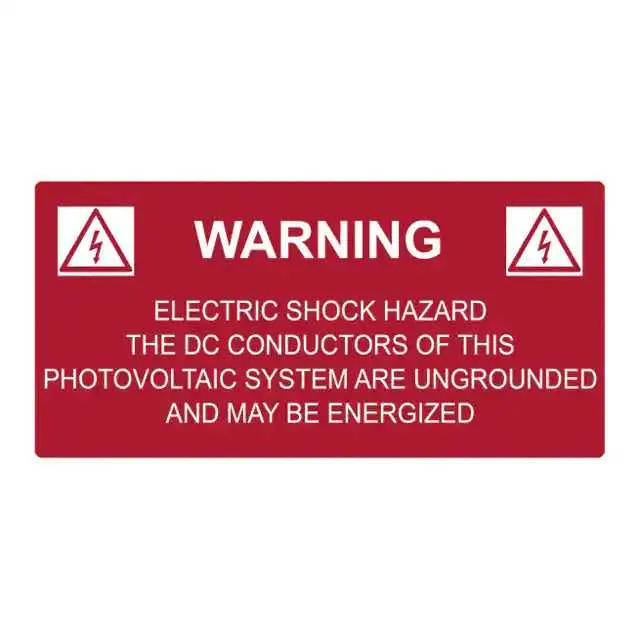 596-00258 (LABEL ELECTRL WARN 4.12X2" 50PC")