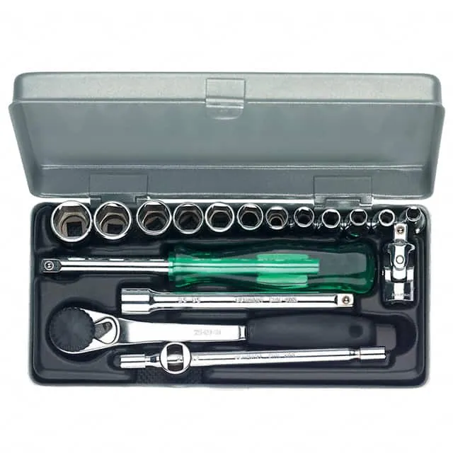 60190 (SOCKET SET W/HNDL 6PNT 1/4 17PC")