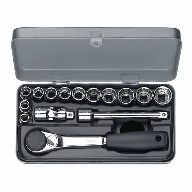 60294 (SOCKT SET W/HNDL 12PNT 3/8 15PC")