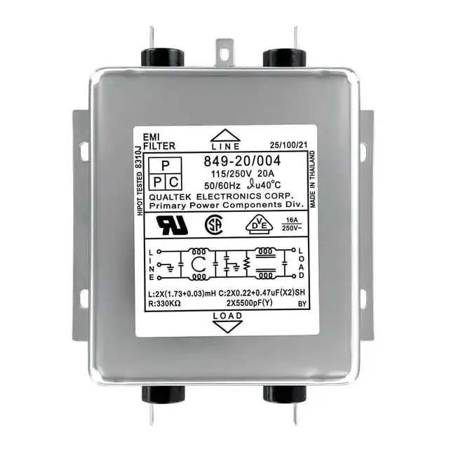 849-20/004 (LINE FILTER 115/250VAC 20A CHASS)