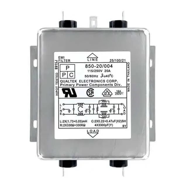 850-20/004 (LINE FILTER 115/250VAC 20A CHASS)