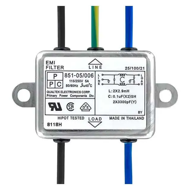 851-05/006 (LINE FILTER 115/250VAC 5A CHAS)