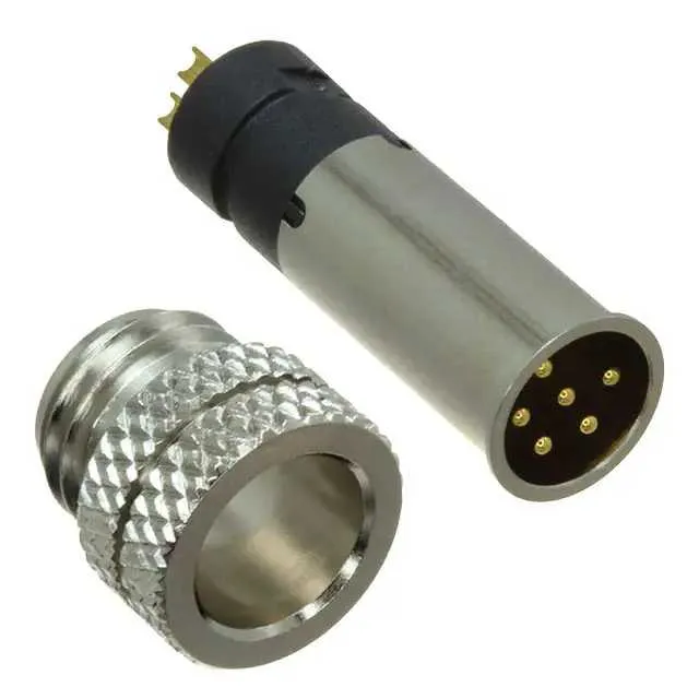 854A006-103RLS1 (CONN RCPT MALE 6POS GOLD SOLDER)