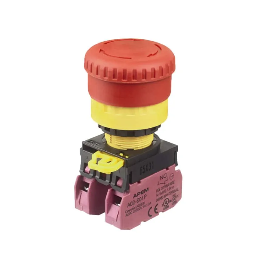 A02ESI3B102IX0 (SWITCH PUSH DPST-NC 6A 240V)