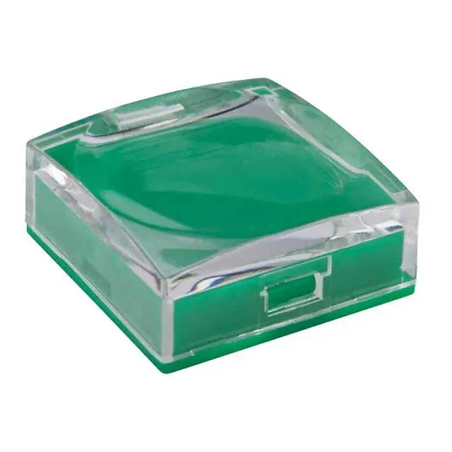AT3073JF (CAP PUSHBUTTON SQUARE CLEAR/GRN)