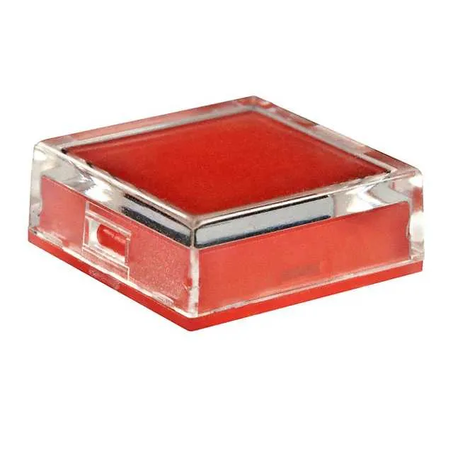 AT3076JC (CAP PUSHBUTTON SQUARE CLEAR/RED)