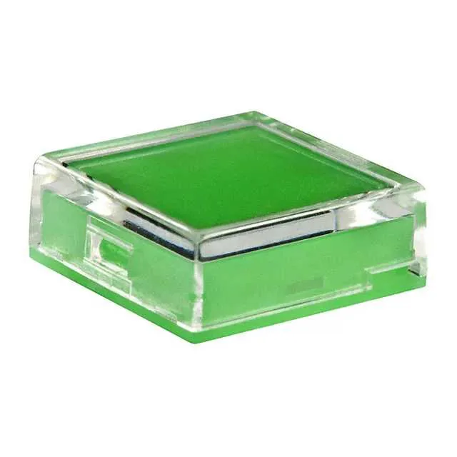 AT3076JF (CAP PUSHBUTTON SQUARE CLEAR/GRN)