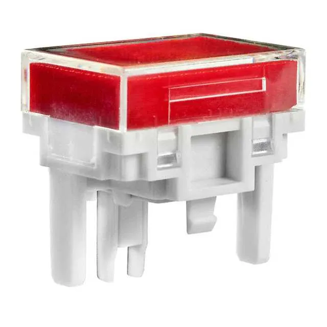 AT4027JC (CAP PUSHBUTTON RECT CLEAR/RED)