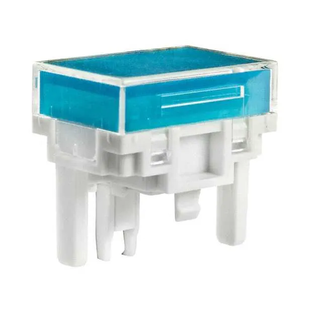 AT4027JG (CAP PUSHBUTTON RECT CLEAR/BLUE)