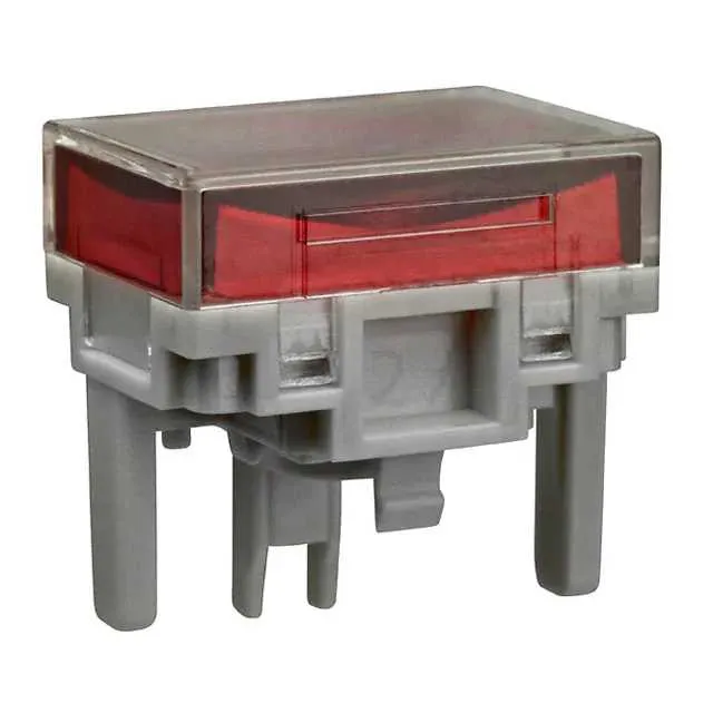 AT4028JC (CAP PUSHBUTTON RECT CLEAR/RED)
