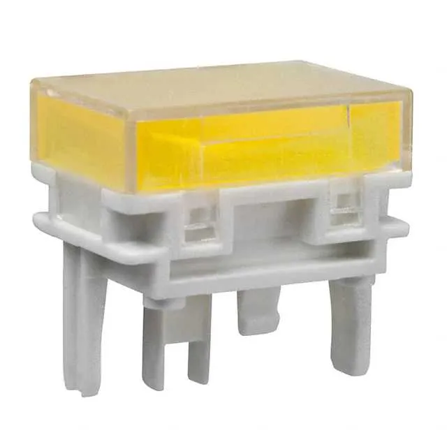 AT4027JE (CAP PUSHBUTTON RECT CLEAR/YELLOW)