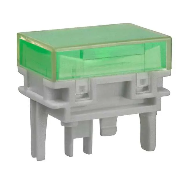 AT4027JF (CAP PUSHBUTTON RECT CLEAR/GREEN)