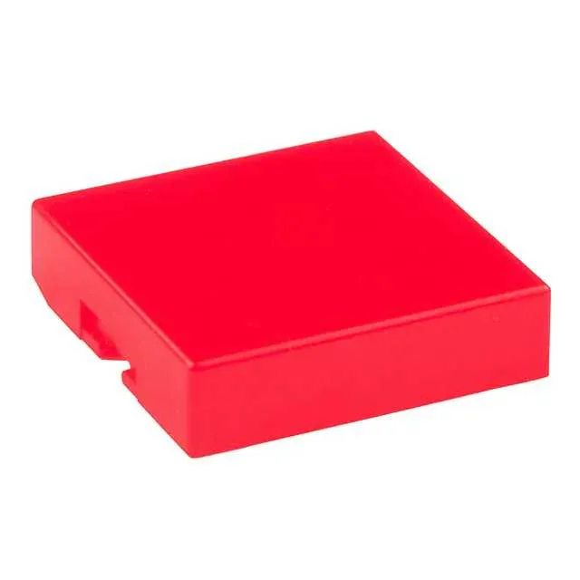 AT4074C (CAP PUSHBUTTON SQUARE CLEAR/RED)