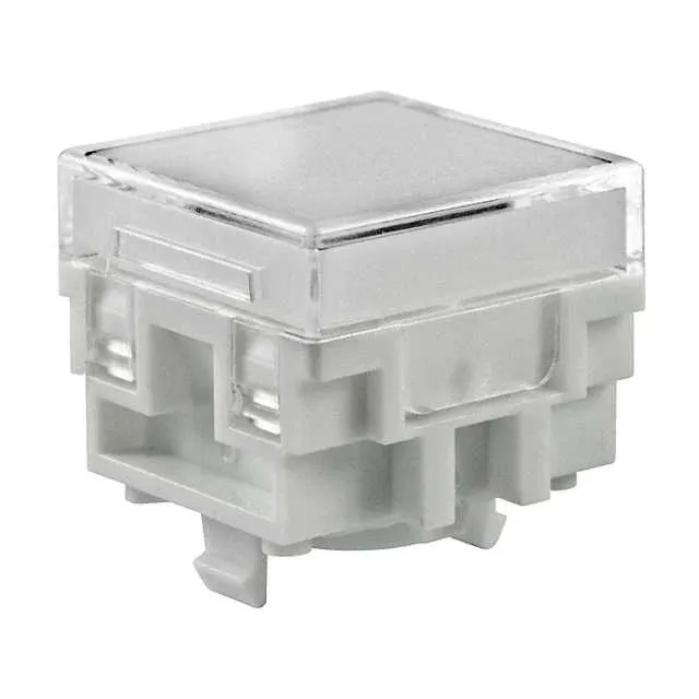 AT4129JB (CAP PUSHBUTTON SQUARE CLEAR/WHT)
