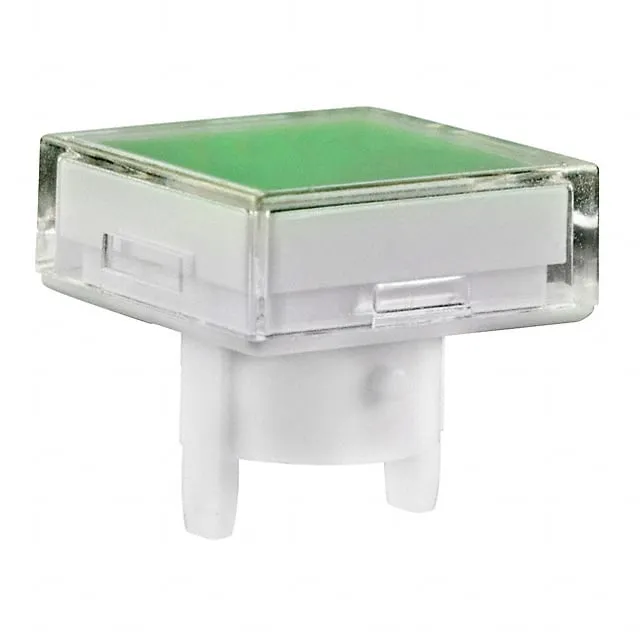 AT4158JF (CAP PUSHBUTTON SQUARE CLEAR/GRN)