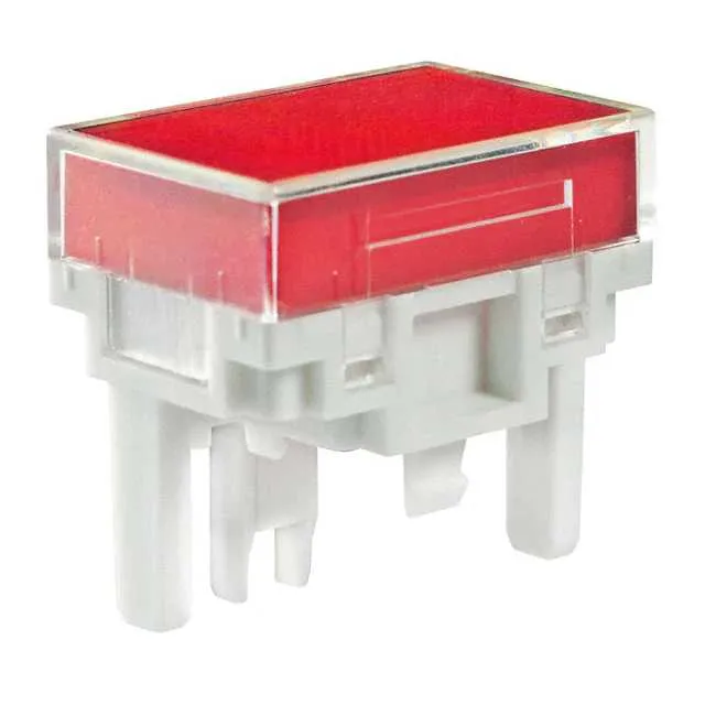 AT4163JC (CAP PUSHBUTTON RECT CLEAR/RED)
