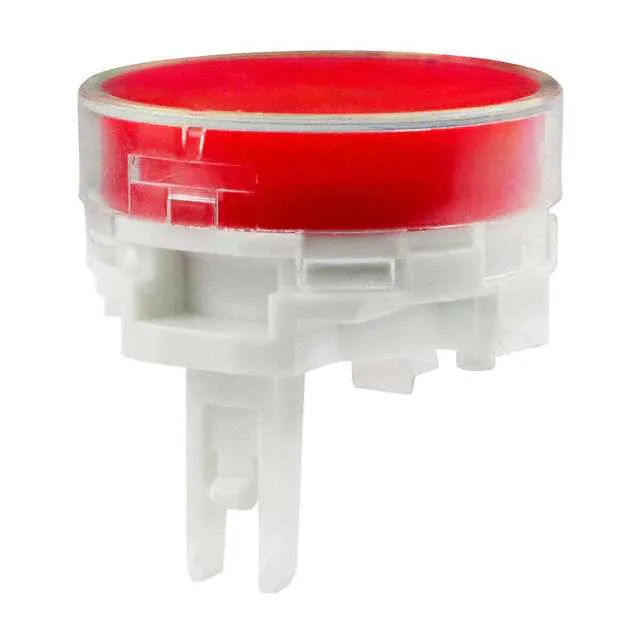 AT4164JC (CAP PUSHBUTTON ROUND CLEAR/RED)